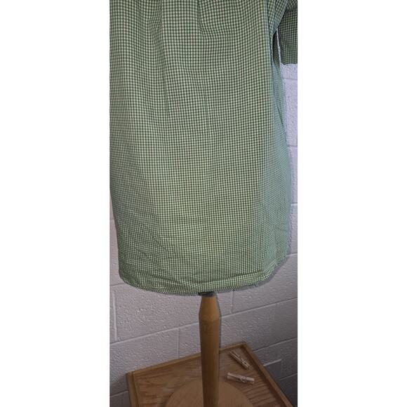 Nice Men's Large Ralph Lauren Chaps Easy Care Green Check Button-Down Medium - Picture 9 of 11